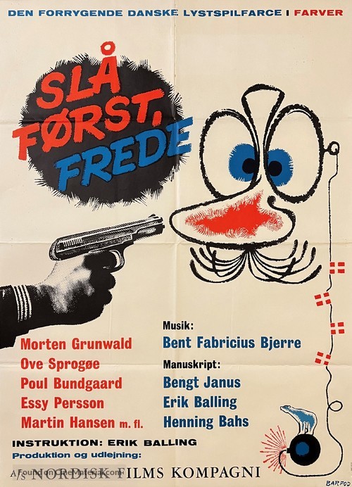 Sl&aring; f&oslash;rst, Frede! - Danish Movie Poster