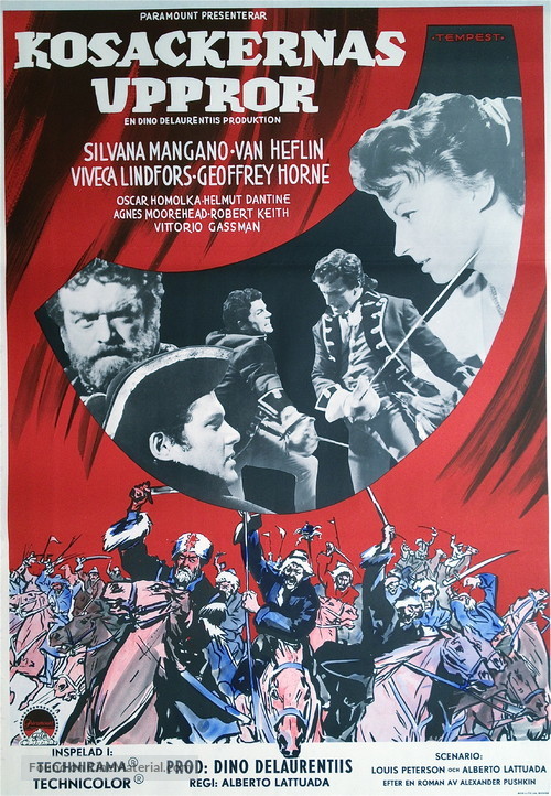 La tempesta - Swedish Movie Poster