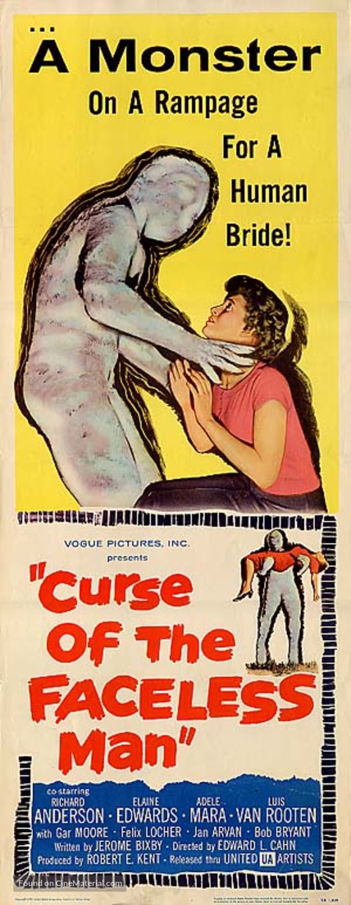 Curse of the Faceless Man - Movie Poster