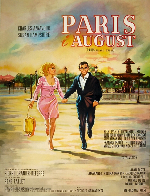 Paris au mois d&#039;ao&ucirc;t - Danish Movie Poster