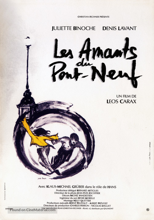 Les amants du Pont-Neuf - French Movie Poster