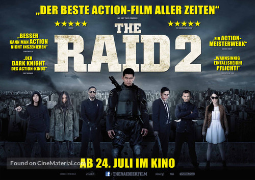 The Raid 2: Berandal - German Movie Poster