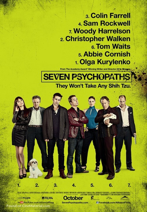 Seven Psychopaths - Canadian Movie Poster