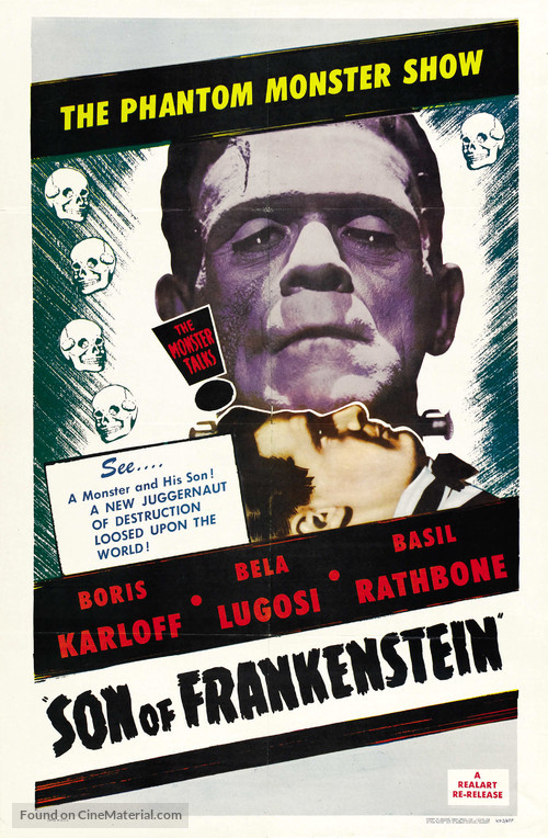Son of Frankenstein - Re-release movie poster