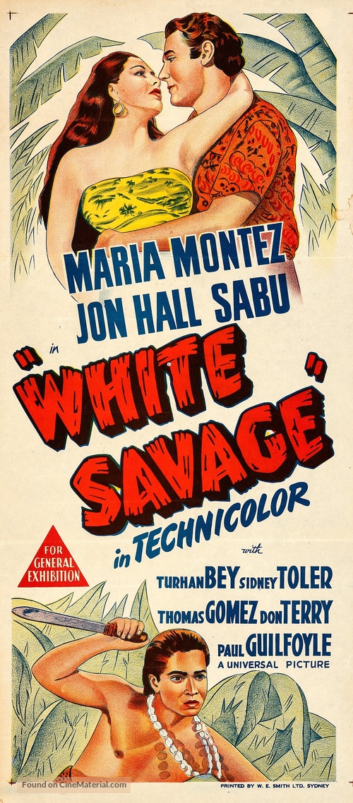 White Savage - Australian Movie Poster