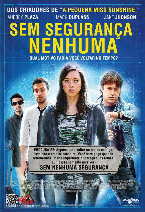 Safety Not Guaranteed - Brazilian Movie Poster