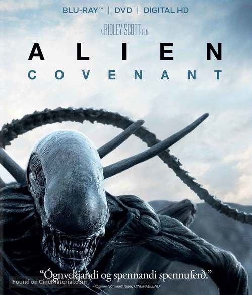 Alien: Covenant - Icelandic Blu-Ray movie cover