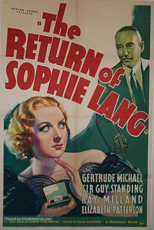 The Return of Sophie Lang - Movie Poster