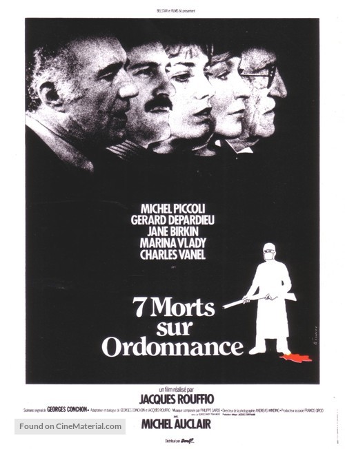 Sept morts sur ordonnance - French Movie Poster