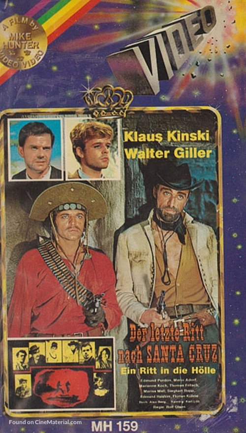 Der letzte Ritt nach Santa Cruz - German VHS movie cover
