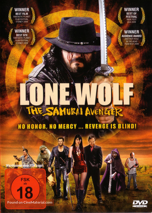 Samurai Avenger: The Blind Wolf - German Movie Cover
