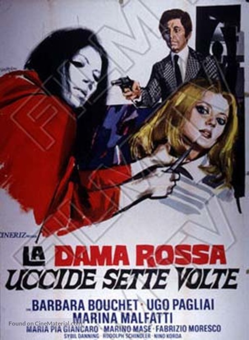 La dama rossa uccide sette volte - Italian Movie Poster