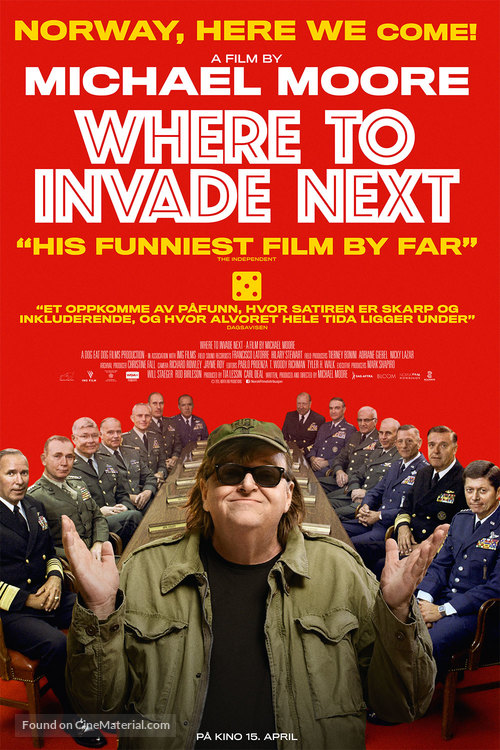 Where to Invade Next - Norwegian Movie Poster