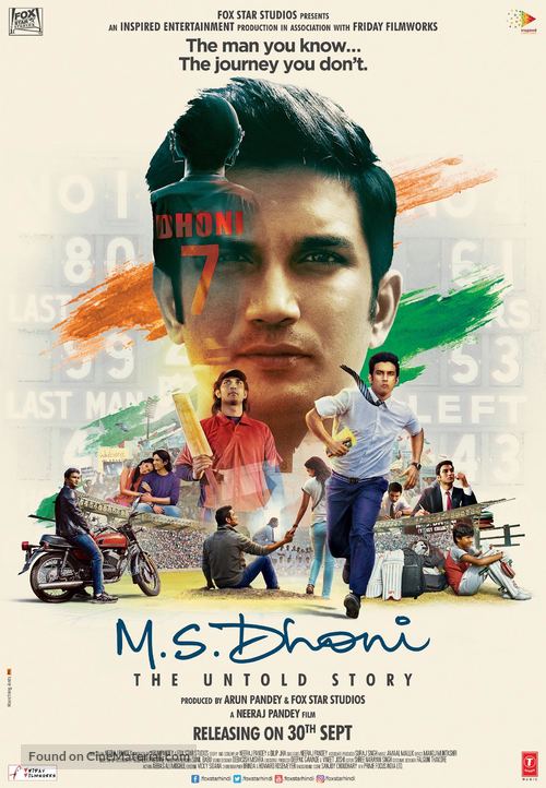 M.S Dhoni: The Untold Story - Indian Movie Poster