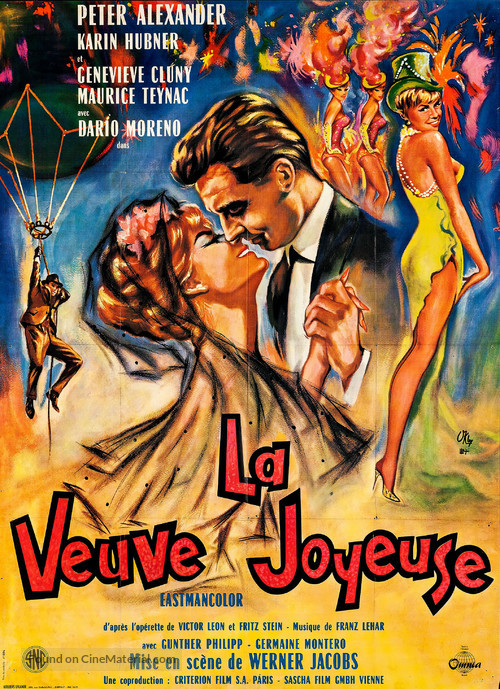 Die lustige Witwe - French Movie Poster