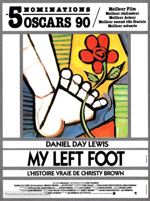 My Left Foot - French Movie Poster
