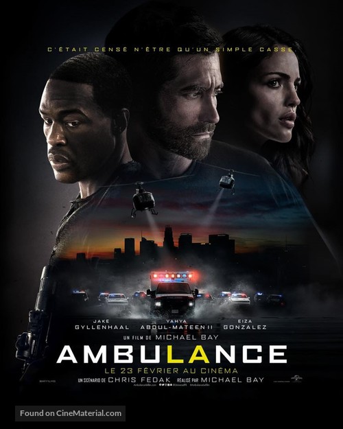 Ambulance - French Movie Poster