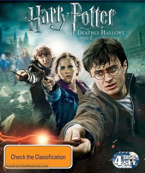 Harry Potter and the Deathly Hallows - Part 2 - Australian Blu-Ray movie cover