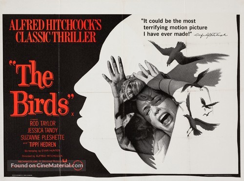 The Birds - British Re-release movie poster