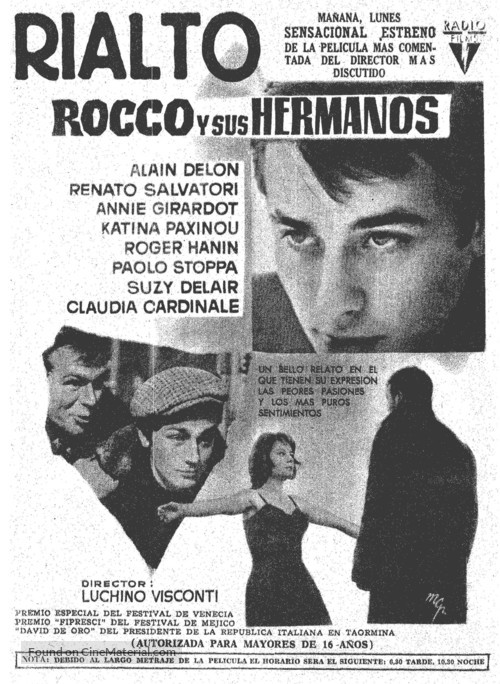 Rocco e i suoi fratelli - Spanish poster