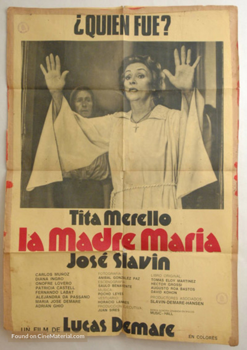 Madre Mar&iacute;a, La - Spanish Movie Poster