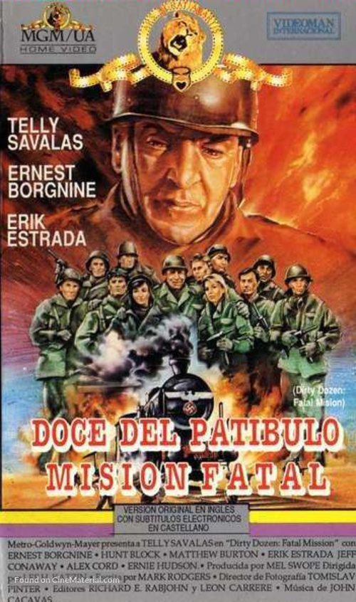 The Dirty Dozen: The Fatal Mission - Argentinian VHS movie cover