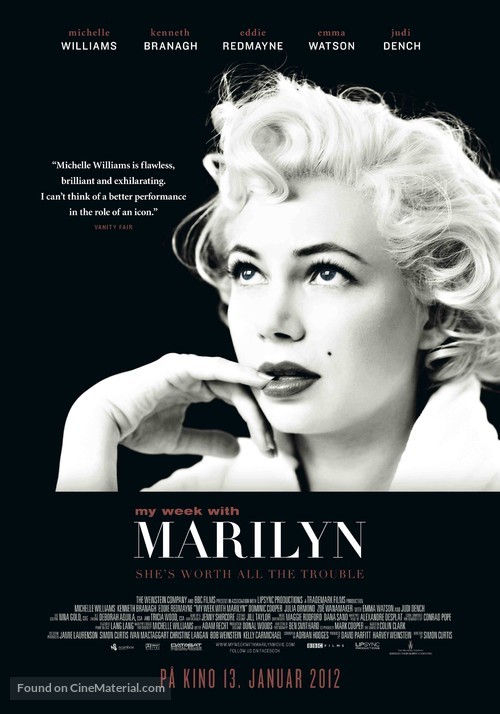 My Week with Marilyn - Norwegian Movie Poster