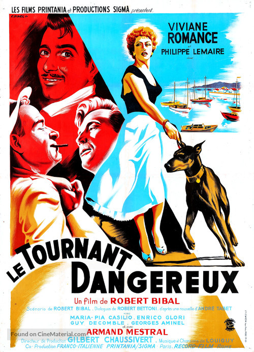 Le tournant dangereux - French Movie Poster