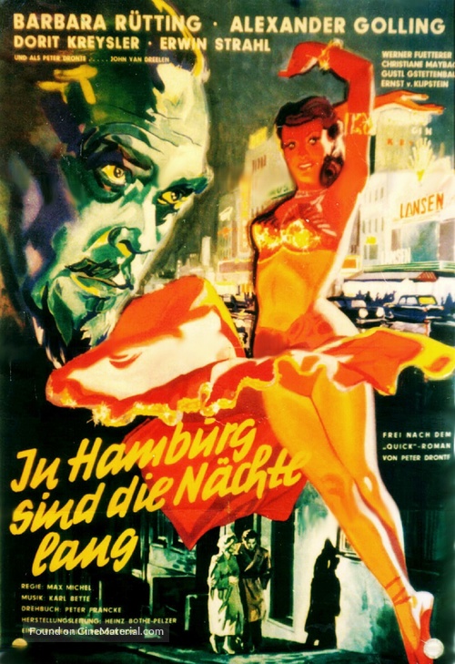 In Hamburg sind die N&auml;chte lang - German Movie Poster