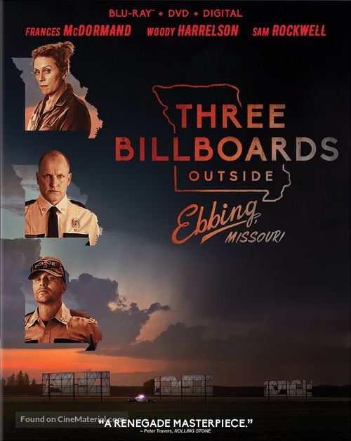 Three Billboards Outside Ebbing, Missouri - Blu-Ray movie cover