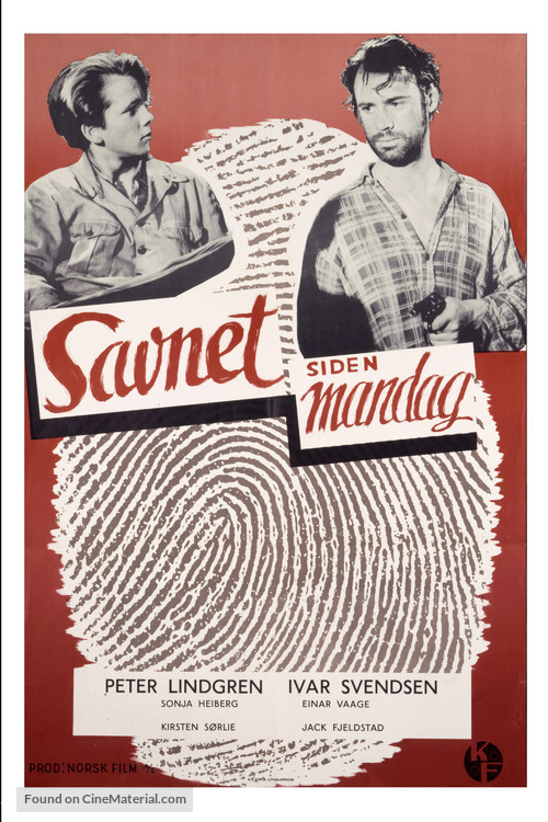 Savnet siden mandag - Norwegian Movie Poster