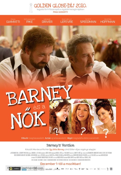 Barney&#039;s Version - Hungarian Movie Poster