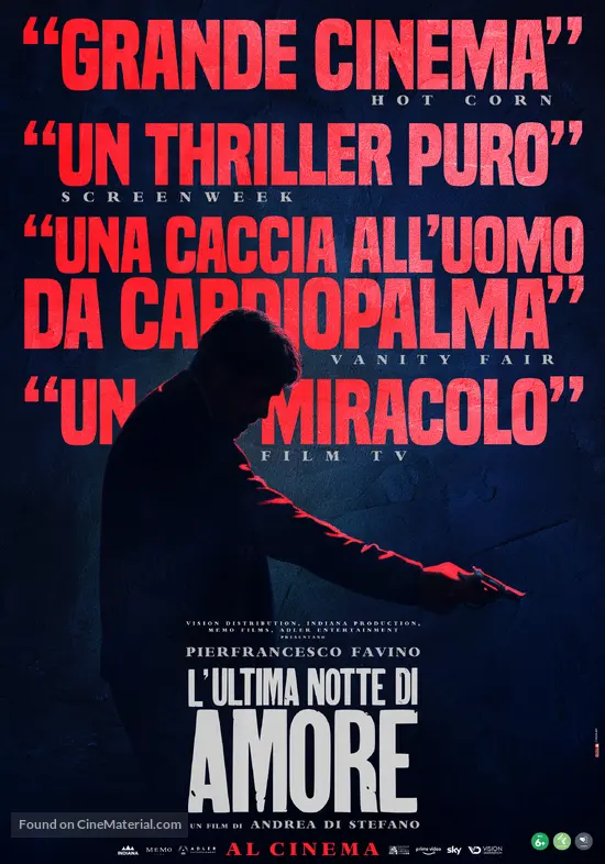 L'ultima notte di Amore (2023) Italian movie poster L'ultima notte di Amore (2023) Italian movie poster