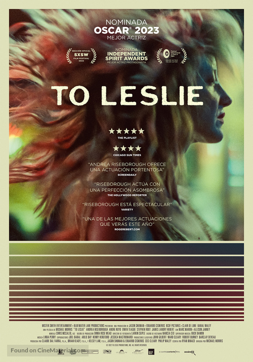 To Leslie - Spanish Movie Poster