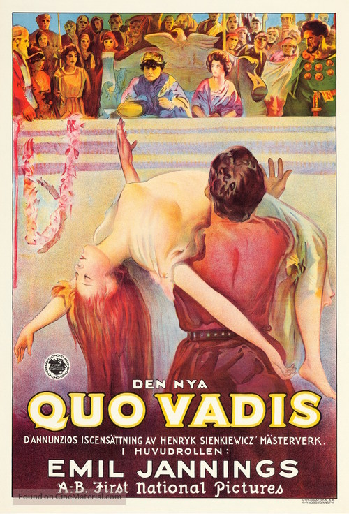 Quo Vadis? - Swedish Movie Poster