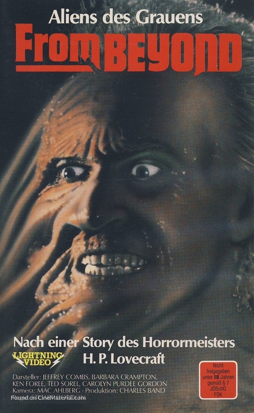 From Beyond - German VHS movie cover