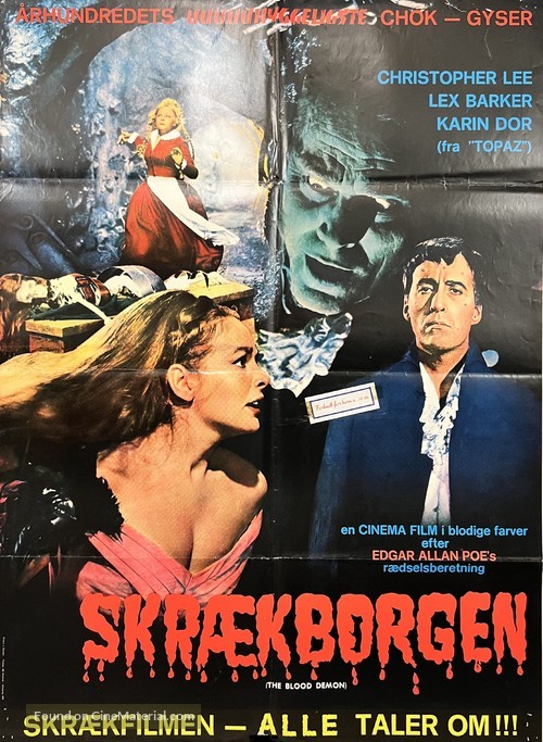 Die Schlangengrube und das Pendel - Danish Movie Poster