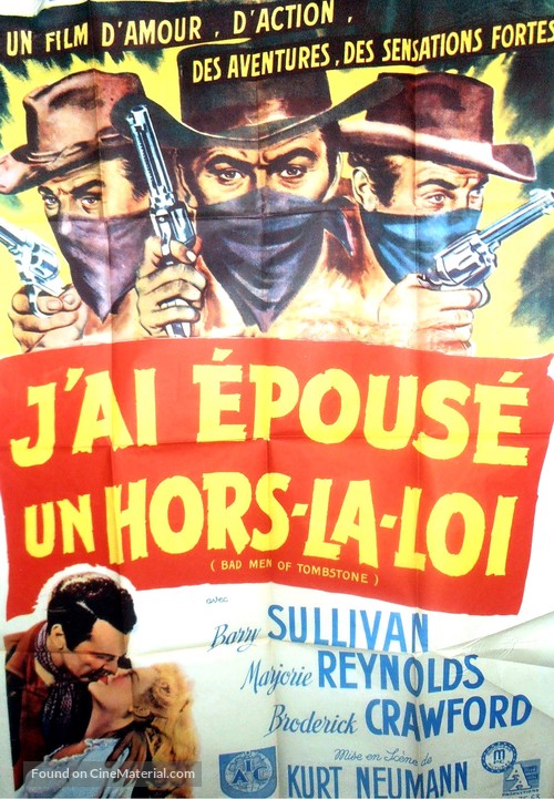 Bad Men of Tombstone (1949) French movie poster