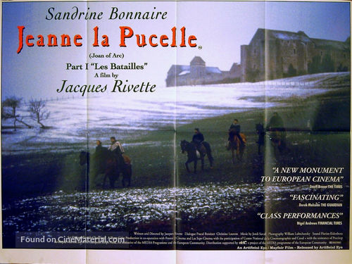 Jeanne la Pucelle I - Les batailles - British Movie Poster