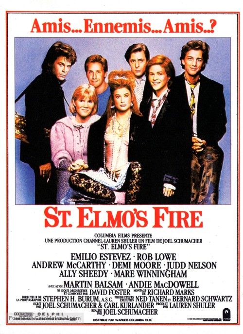 St. Elmo&#039;s Fire - French Movie Poster