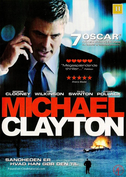 Michael Clayton - Danish Movie Cover