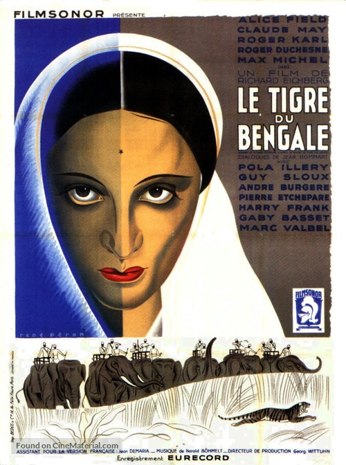 Le tigre du Bengale - French Movie Poster