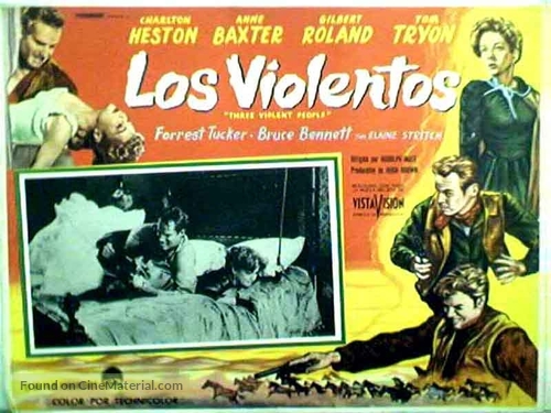 Three Violent People - Mexican Movie Poster
