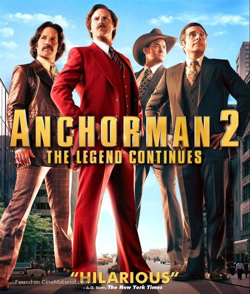 Anchorman 2: The Legend Continues - Blu-Ray movie cover