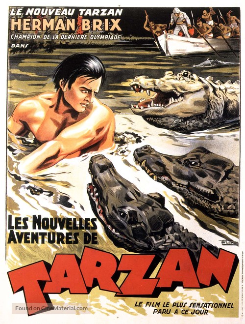 The New Adventures of Tarzan - French Movie Poster