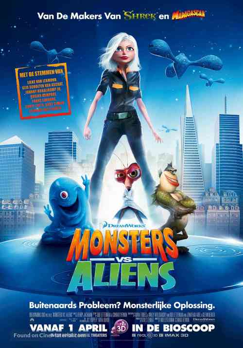 Monsters vs. Aliens - Dutch Movie Poster