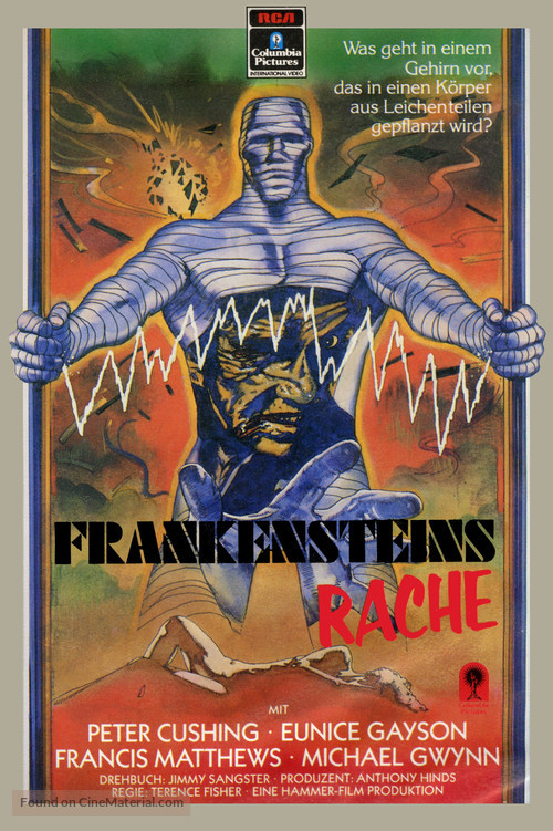 The Revenge of Frankenstein - German Movie Cover