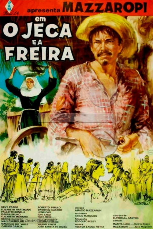 O Jeca e a Freira - Brazilian Movie Poster