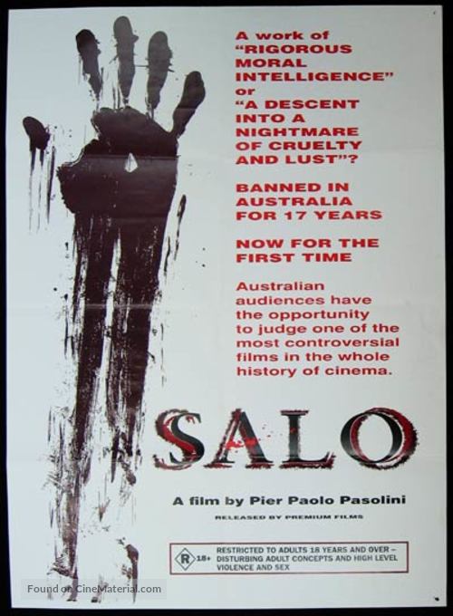 Sal&ograve; o le 120 giornate di Sodoma - Australian Theatrical movie poster