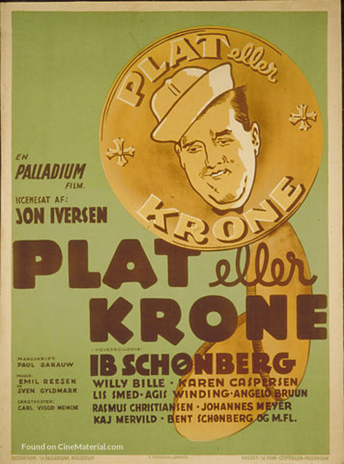 Plat eller krone - Danish Movie Poster